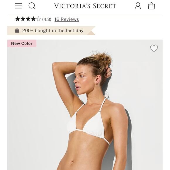 NWOT Victoria Secret White String Bikini Size L - Picture 1 of 4